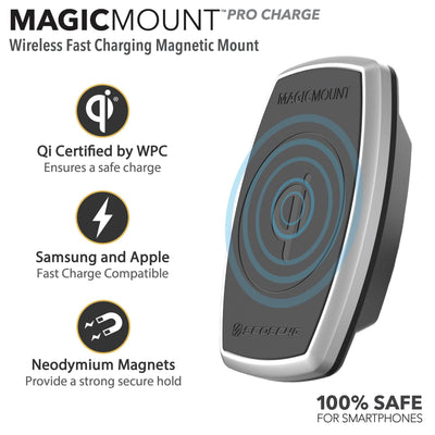 Speck iPhone XS/X Black/Black Presidio Mount + MagicMount Pro Charge for iPhone X Phone Case