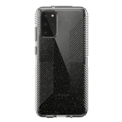 Speck Samsung Galaxy S20+ Clear/Gold Glitter Presidio Perfect-Clear Glitter + Grips Samsung Galaxy S20+ Cases Phone Case
