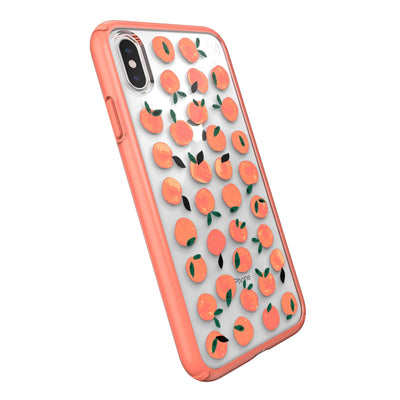 Speck iPhone XS Max Clear/Peaches/Apricot Presidio Perfect-Clear + Print iPhone XS Max Cases Phone Case