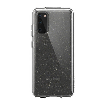 Speck Samsung Galaxy S20 Clear/Gold Glitter Presidio Perfect-Clear with Glitter Samsung Galaxy S20 Cases Phone Case