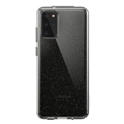 Speck Samsung Galaxy S20+ Clear/Gold Glitter Presidio Perfect-Clear with Glitter Samsung Galaxy S20+ Cases Phone Case