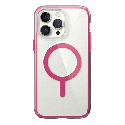View of the back of the phone case from straight on#color_clear-digital-pink