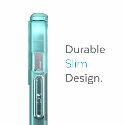 Side view of phone case - Durable slim design.#color_fantasy-teal