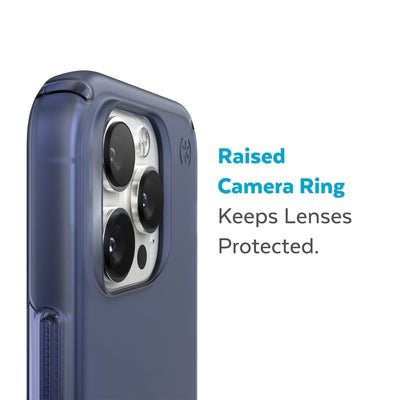 Slightly tilted view of side of phone case showing phone cameras - Raised camera ring keeps lenses protected.#color_coastal-blue