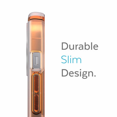 Side view of phone case - Durable slim design.#color_orange-soda-fade