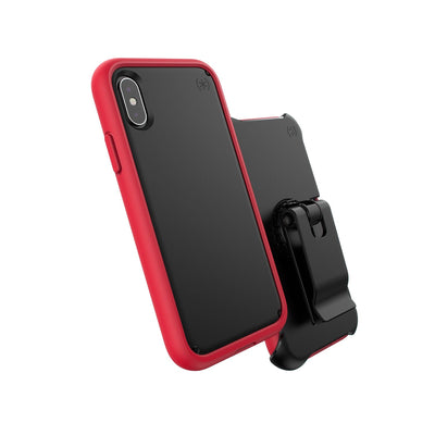Speck iPhone XS/X Black/Dark Poppy Red Presidio ULTRA iPhone XS / X Cases Phone Case