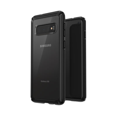 Speck Galaxy S10 Clear/Black Presidio V-Grip Galaxy S10 Cases Phone Case