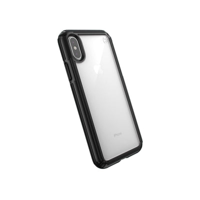 Speck iPhone XS/X Clear/Black Presidio V-Grip iPhone XS / X Cases Phone Case