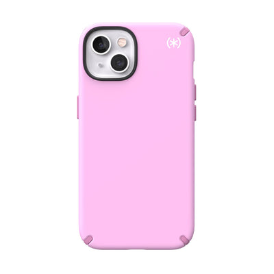 View of the back of the phone case from straight on#color_aurora-purple-fresh-pink-white
