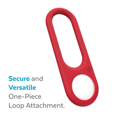 Three-quarter view of the front of the case - Secure and Versitile One-Piece Loop Attachment