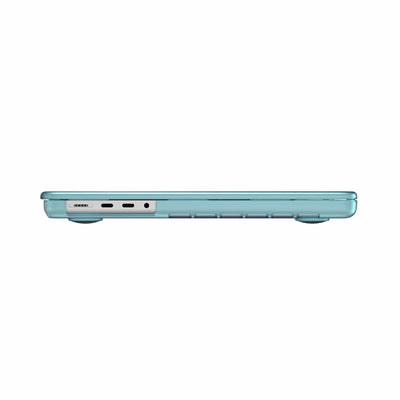 Side view of the MacBook with the laptop closed.#color_swell-blue