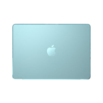 Straight on view from the top of the MacBook with the laptop closed.#color_swell-blue