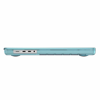 Side view of the MacBook with the laptop closed.#color_swell-blue